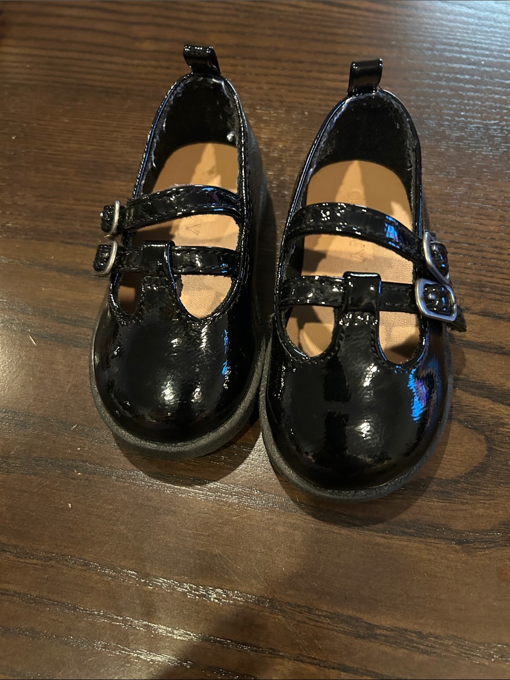 Old Navy Black Patent Double-Strap Mary Jane Dress Shoes
